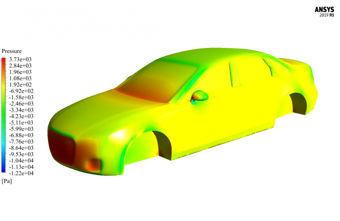 Car (AUDI) External Flow CFD Simulation, ANSYS Fluent Training - MR CFD