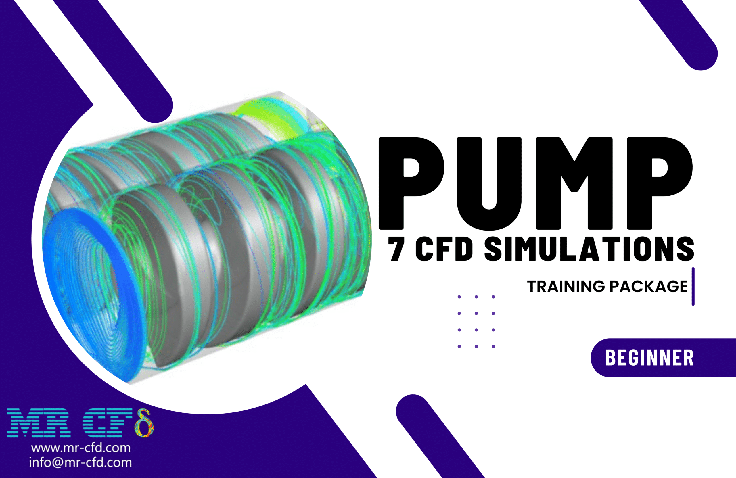 Pump: ANSYS Fluent Training Package, 7 Beginner CFD Simulations