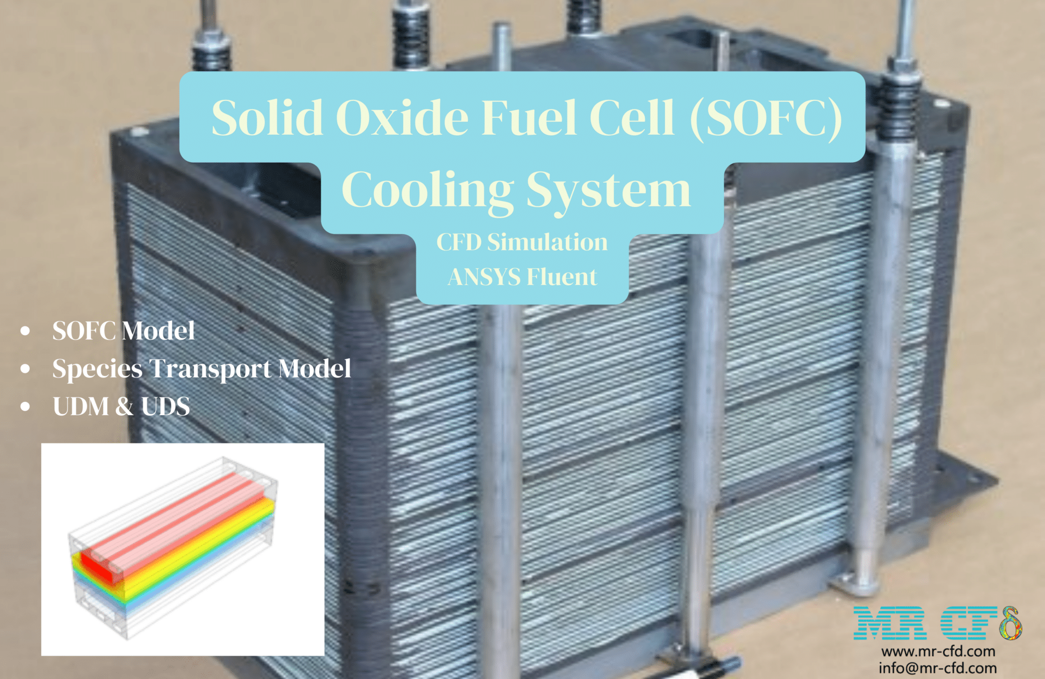 Solid Oxide Fuel Cell Sofc Cooling System Cfd Simulation Mr Cfd