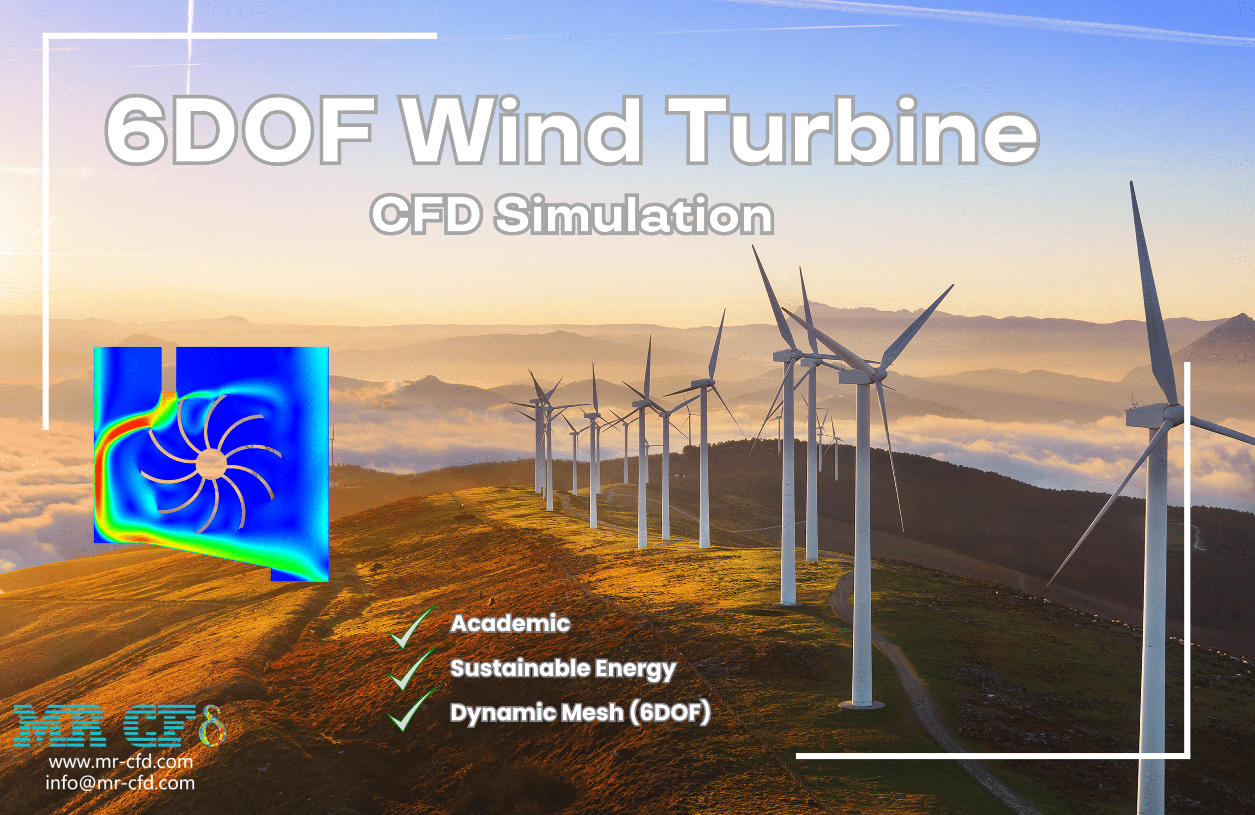 6DOF Wind Turbine CFD Simulation