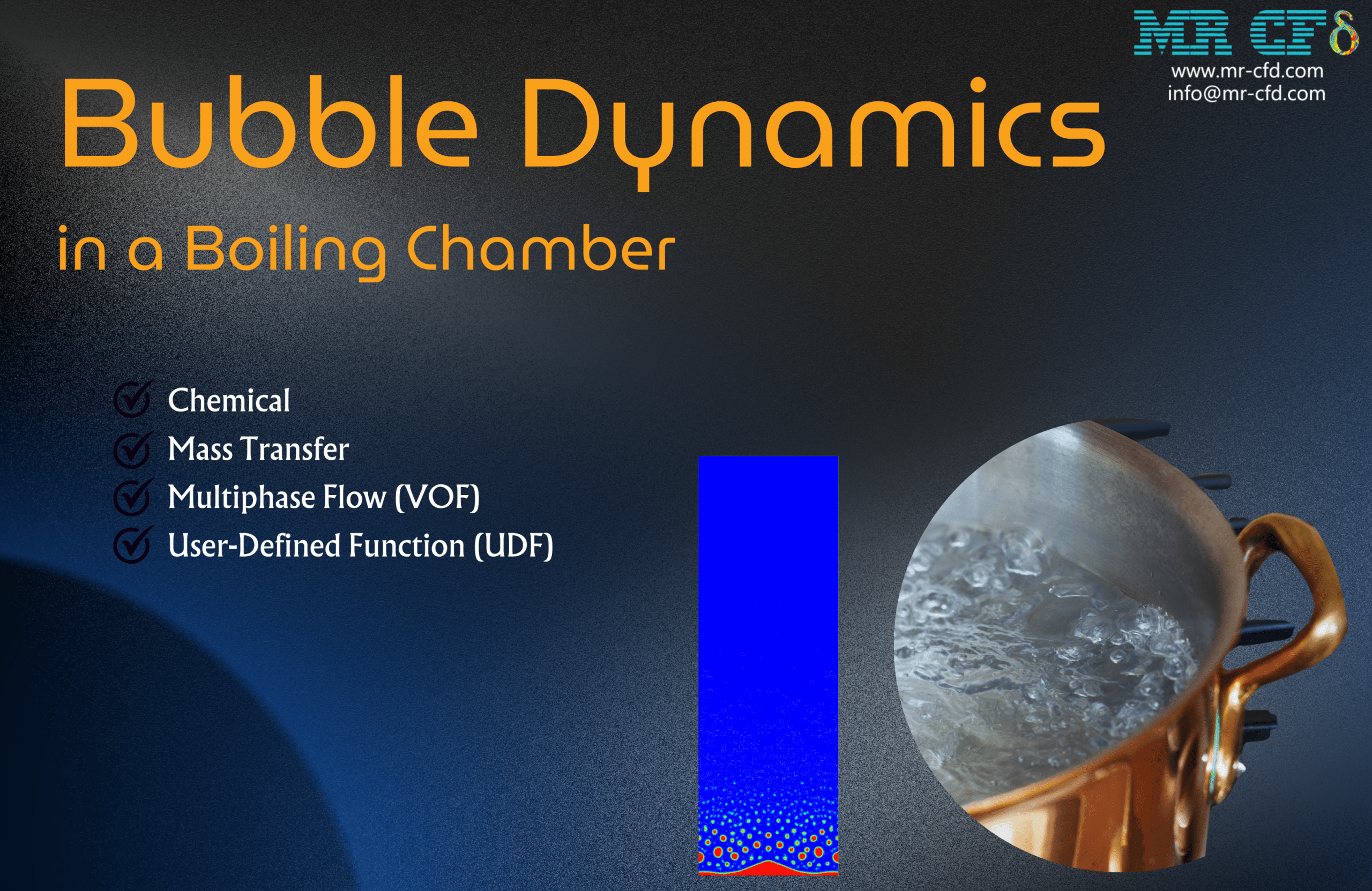 Bubble Dynamics in a Boiling Chamber CFD Simulation