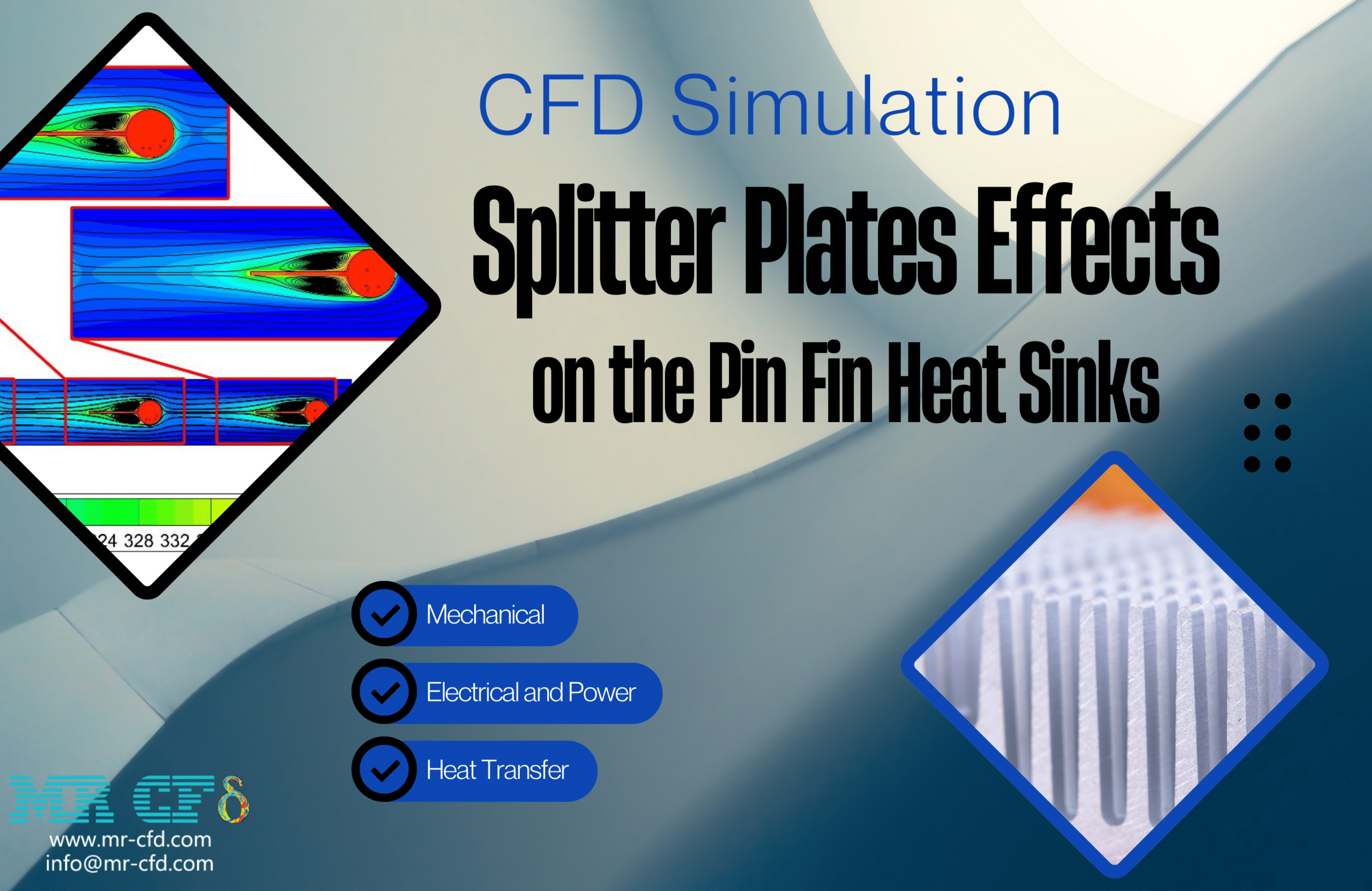 Splitter Plates Effects on the Pin Fin Heat Sinks CFD Simulation