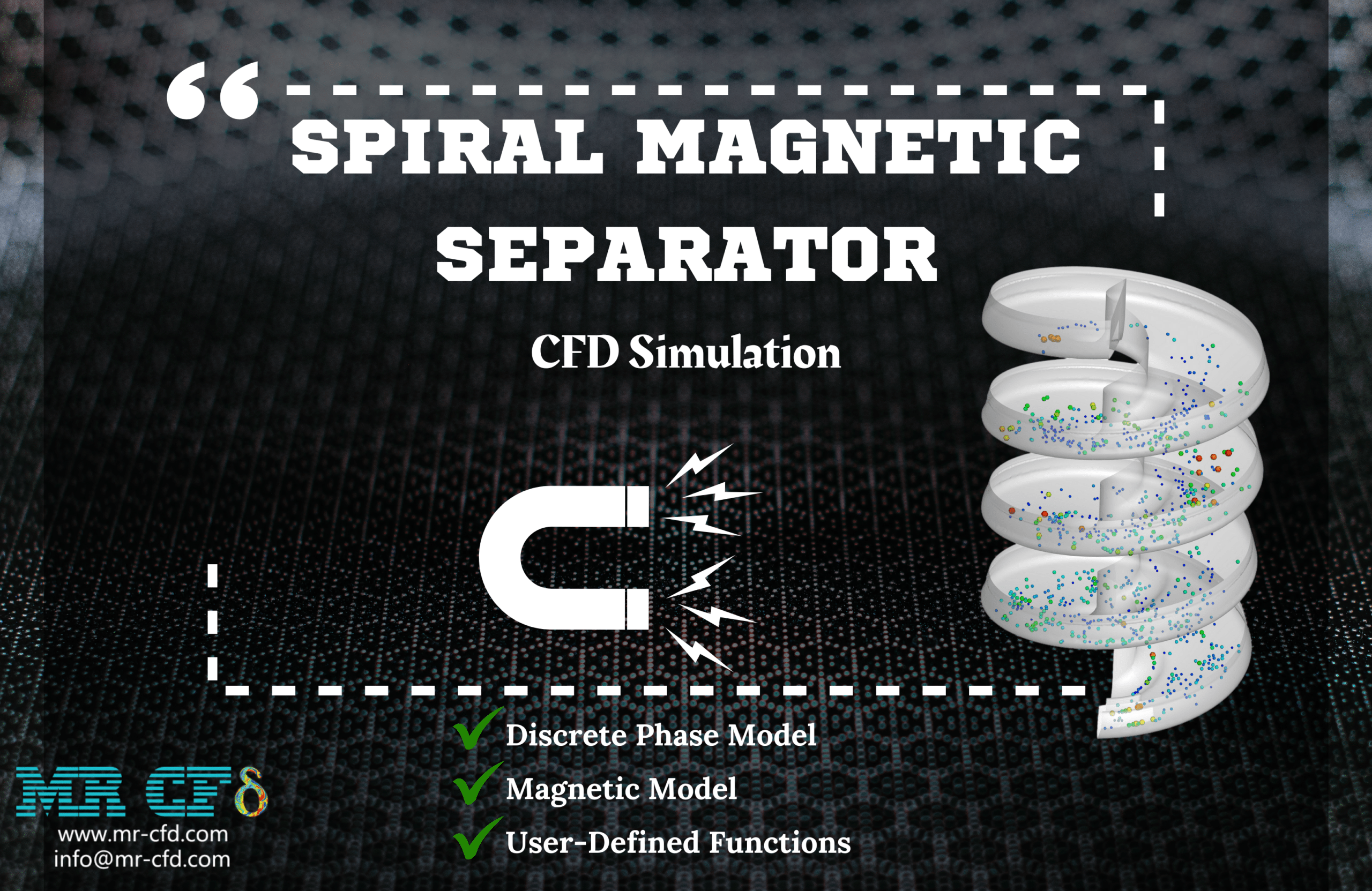 Spiral Magnetic Separator CFD Simulation