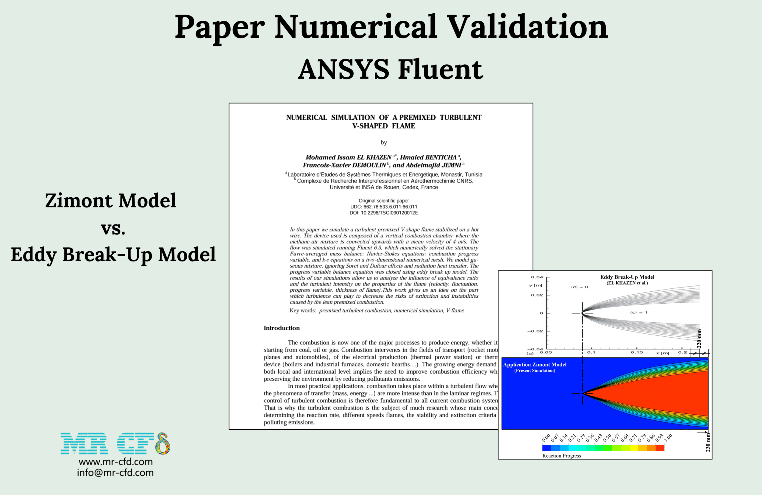 Premixed Turbulent V-shaped flame, Paper Numerical Validation, ANSYS Fluent