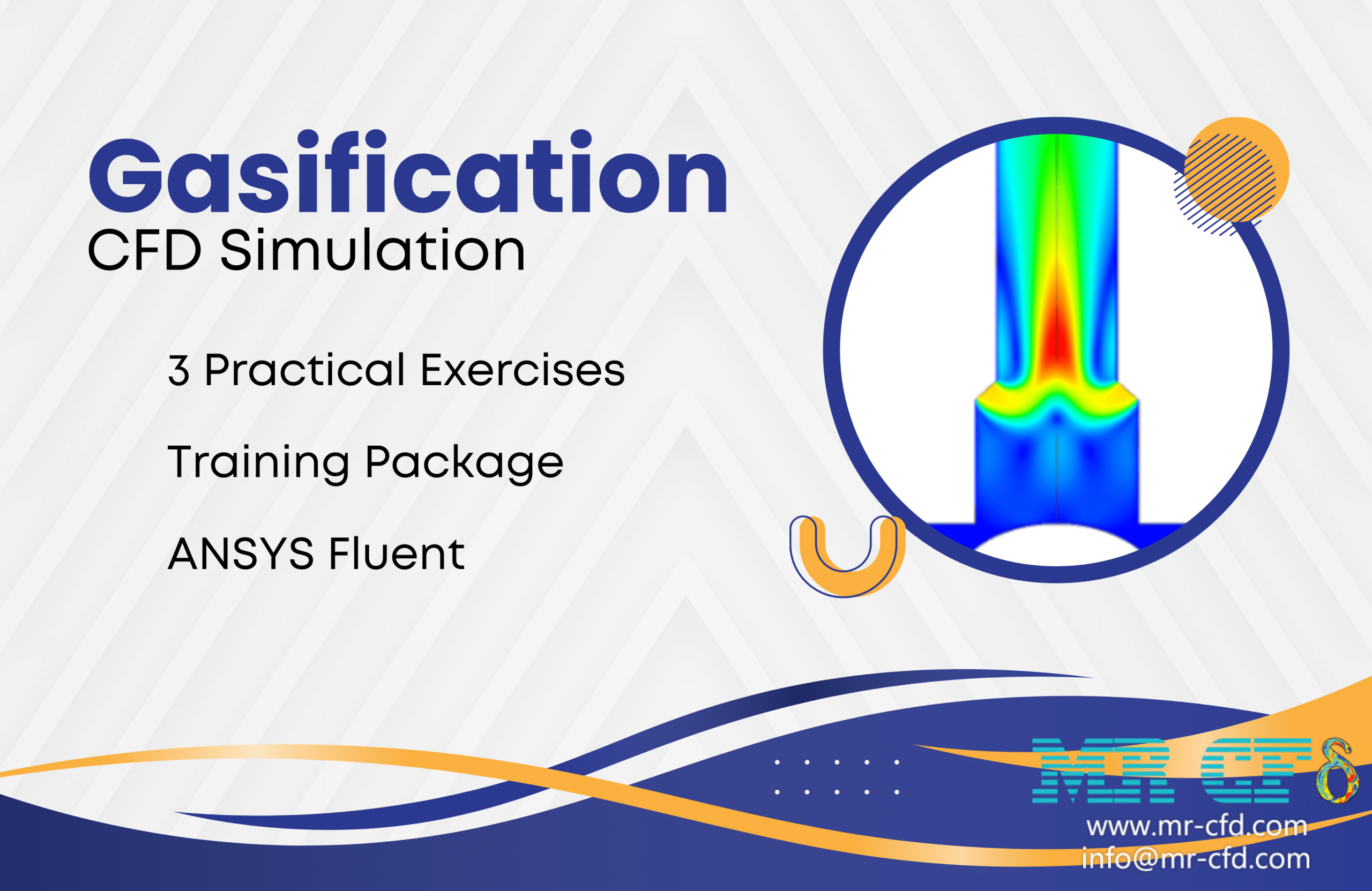 Gasification: ANSYS Fluent Training Package, 3 CFD Simulation Projects