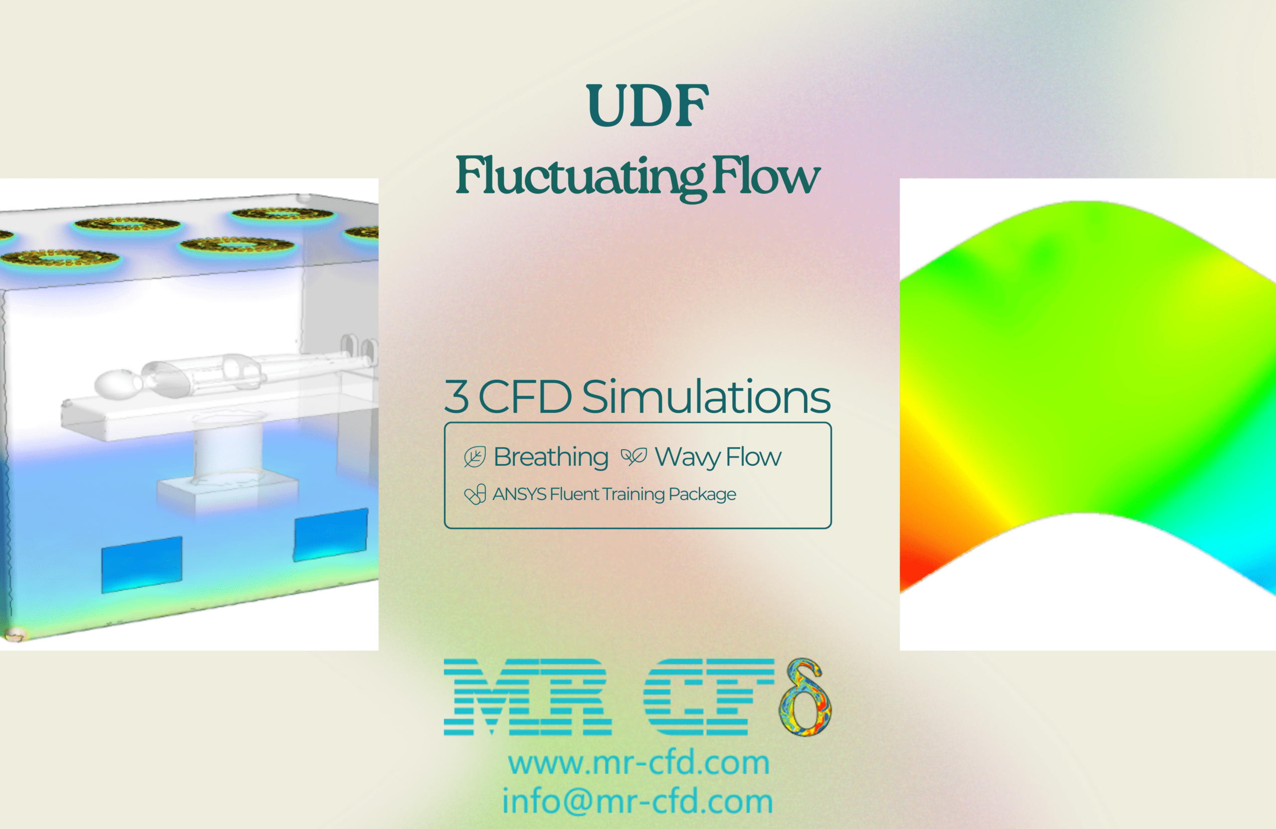 UDF Application for Fluctuating Flow, Breathing and Wavy modeling by ANSYS Fluent: Training Package, 3 CFD Simulations